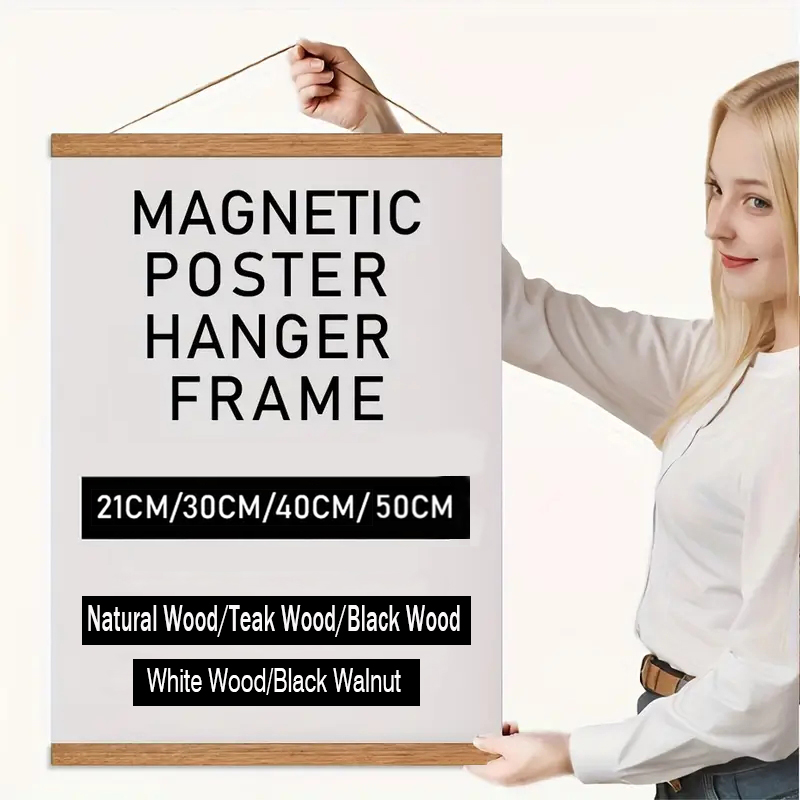 Engraved Wood Frame - 21 30 40 50cm Gantungan Poster