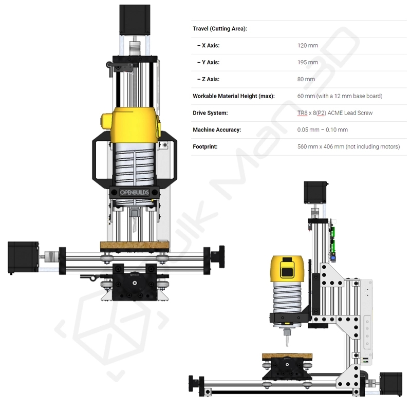 Engraved Wood Frame - Kit Mekanis CNC 3-Axis OpenBuilds MiniMill,