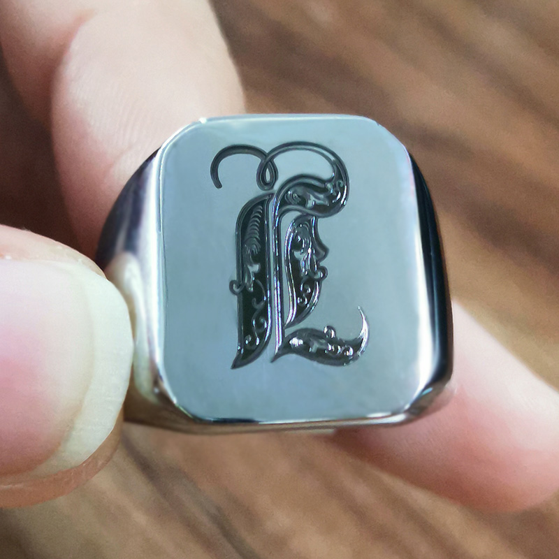 Vnox Cincin Tanda Tangan Inisi - Initial Ring Custom ulasan dan harga