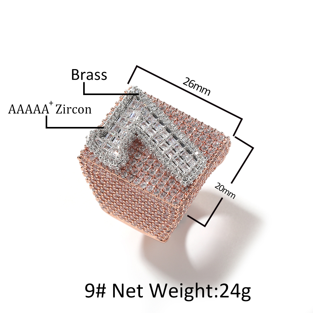 Cincin Kustom Uwin Big Square  - Initial Ring Custom ulasan dan harga
