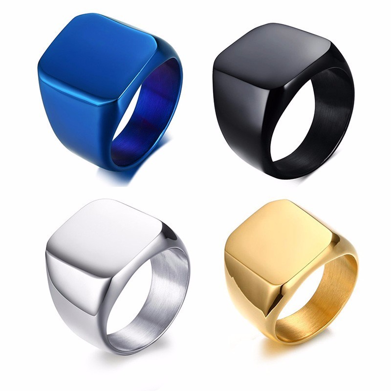 Vnox Pribadi Gratis Cap Cincin - Initial Ring Custom ulasan dan harga