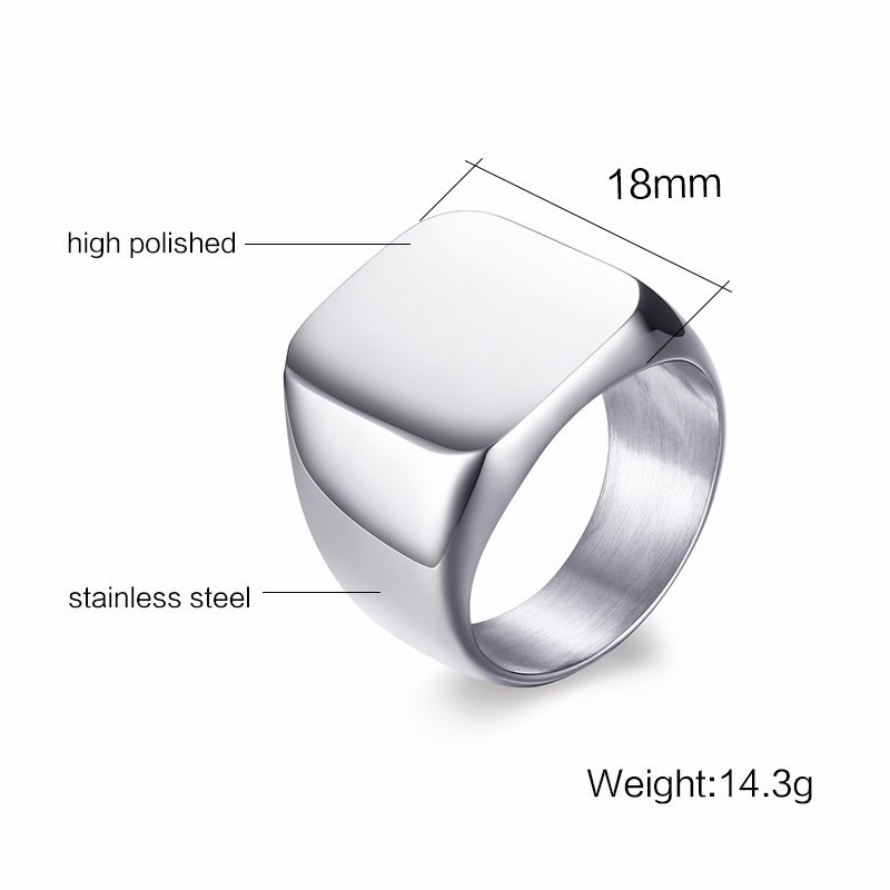 Vnox Pribadi Gratis Cap Cincin - Initial Ring Custom ulasan dan harga