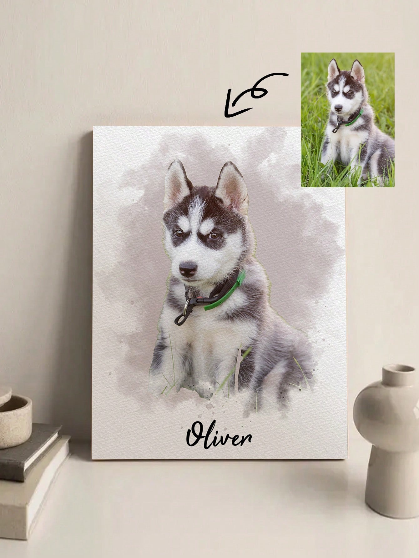 Bingkai Foto Potret Hewan Peli - Pet Portrait Custom ulasan dan harga
