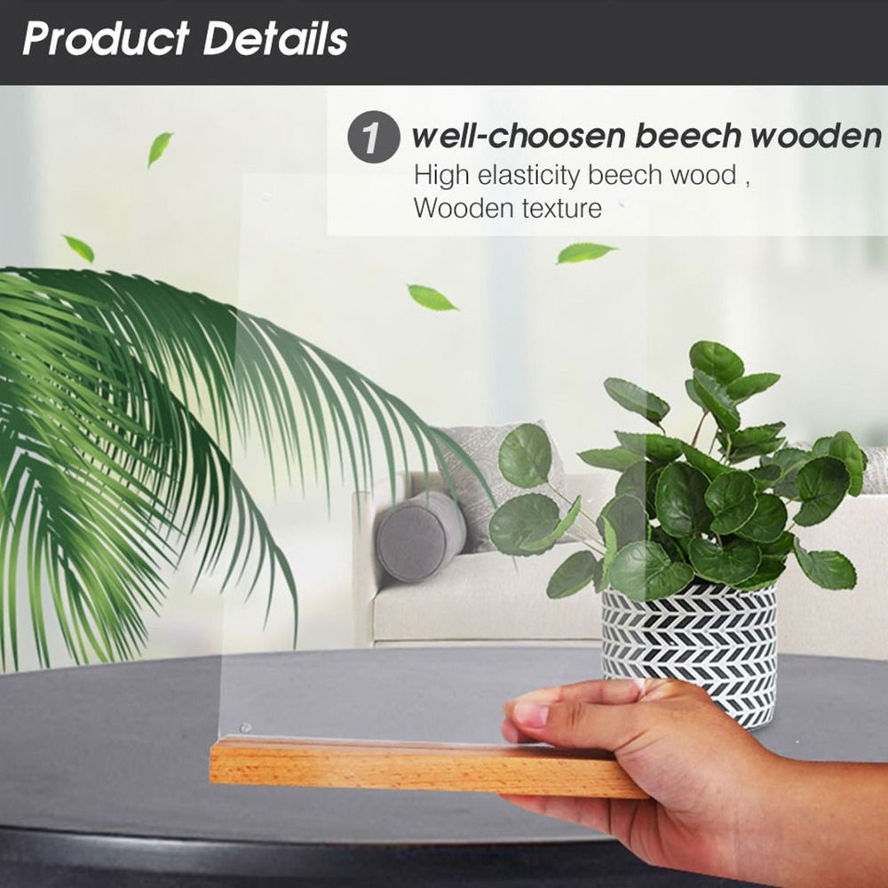 Pemegang tanda atas meja akril - Engraved Wood Frame ulasan dan harga