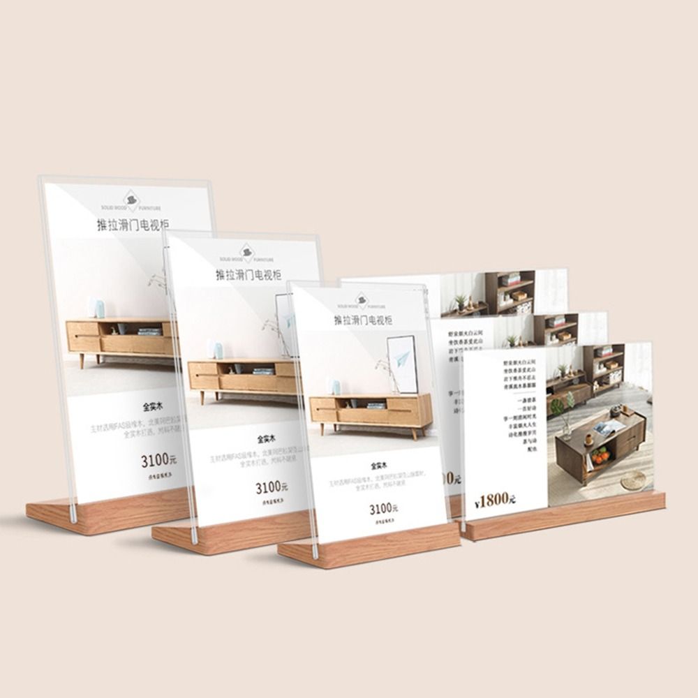 Pemegang tanda atas meja akril - Engraved Wood Frame ulasan dan harga